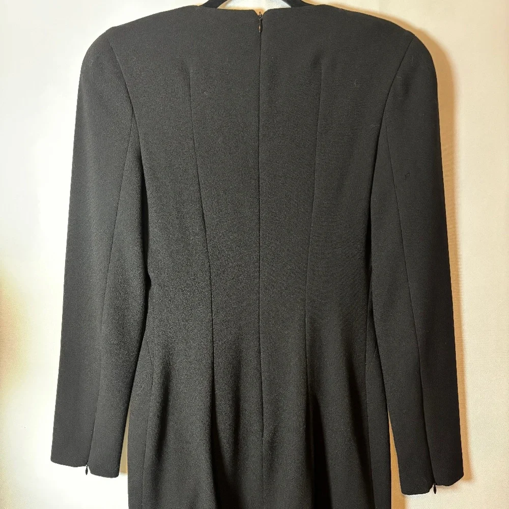 Alexander McQueen Black Mini Dress Embellished Long sleeves Size 6 - Picture 4 of 8